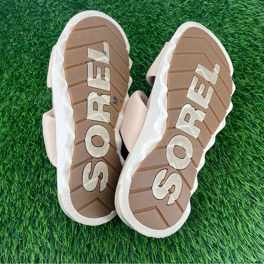 SOREL Viibe Platform Slip On Cushion Comfort Casual Neutral Twist Slide Sandal